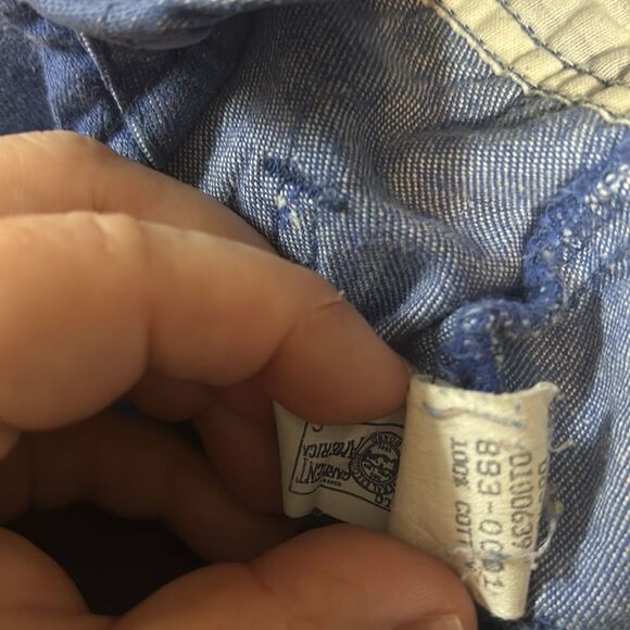 Osh kosh b’gosh vintage made in USA vestbak overalls 18M patchwork holiday bus - Picture 6 of 6